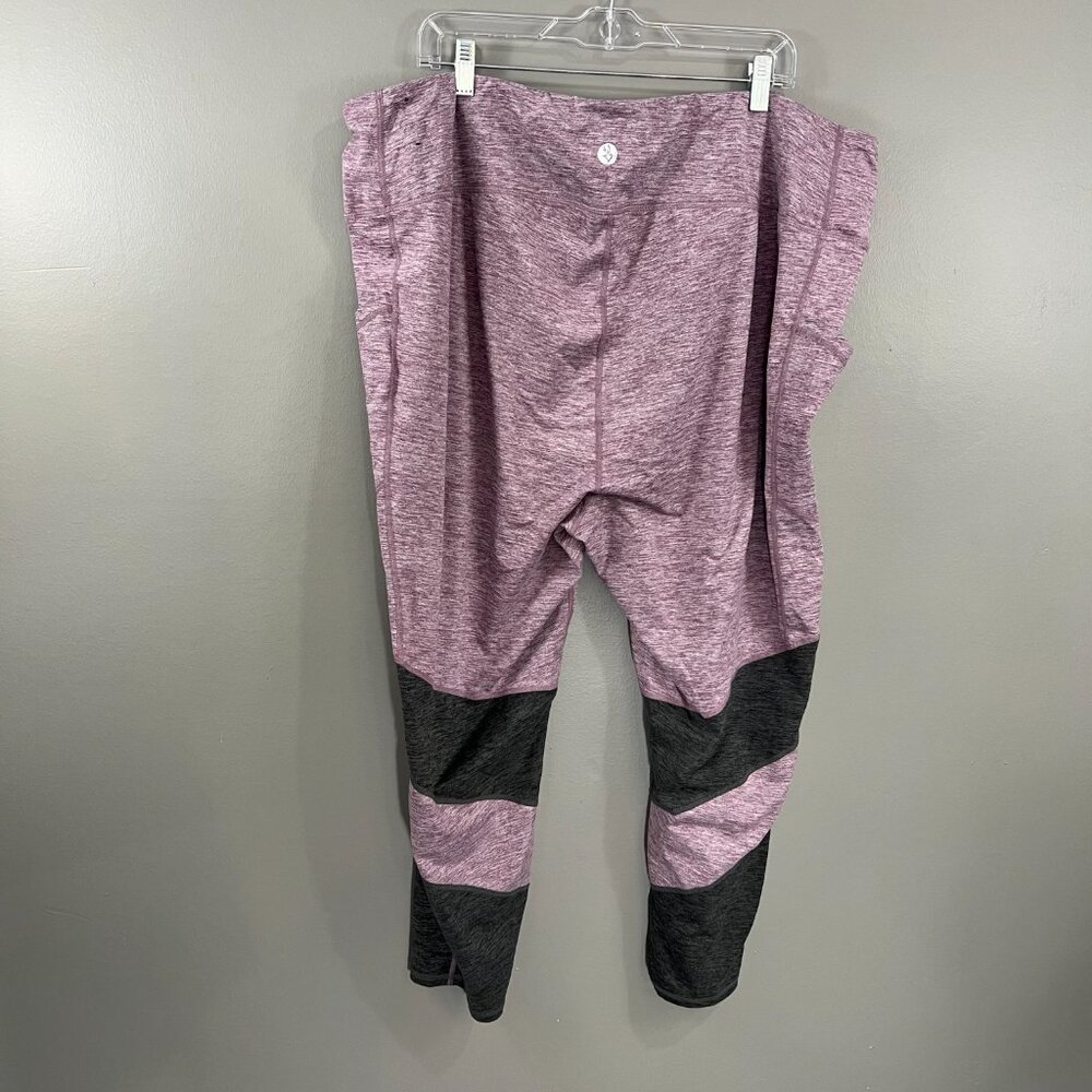 Torrid Pink Heather Stripe Workout Leggings Size 5 EUC - Picture 5 of 9